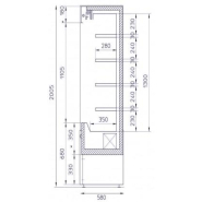 Vitrine verticale positive sans porte,idéal pour chr, traiteurs, boulangeries, pâtisseries et chocolateries -atlas 600 slim standard ou inox iarp_1