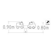 Balançoire à bascule Blinky - 4 places pour aires de jeux - Fondation à enterrer - réf 8051404 - Hags_1