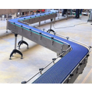 Convoyeur à tapis modulaire - courbe pour le transport de produits avec changement de direction_1
