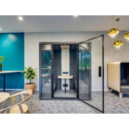 Cabine acoustique avec ventilation, fonction hermétique et connectique - Ref : BLABLA_duo_1