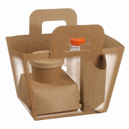 Panier repas grand modèle carton kraft 27,5x14x17,5cm - par 100_1