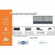 Portail battant semi barreaudé - 3250 / 1800_1