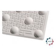 Réf. 130001 - Bande podotactile en résine méthacrylate - Challenv SAS - 825 mm x 412 mm - Motif larmé, coloris blanc_1