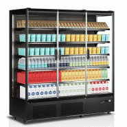 Vitrine réfrigérée PC1870B - 3 portes vitrées, noir, 4,13 m², refroidissement ventilé, garantie 2 ans_1