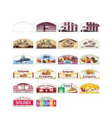 Chevalet stop trottoir avec ardoises amovibles et bandeaux personnalisés - Dimensions 127 x 60 cm - Référence : PFN52BLEU_1