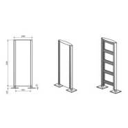 Totem extérieur pour signalisation publicitaire, idéal positionné à l'entrée de votre établissement ou dans un flux circulatoire_1