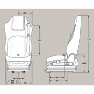 Siège poids lourd GSX 3000 - dossier haut, ceinture intégrée et suspension auto-réglable_1