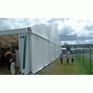 Tente de stockage fermée classique - structure fixe en aluminium - ancrage au sol avec platine - dimensions 25 x 25 x 5 m_1