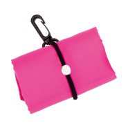 Sac shopping pliable - Polyester 190T avec mousqueton plastique - Couleur fuchsia_1