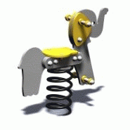 Jeu à ressort éléphant - el01pe - Crea Equipements - pour enfants de 2 à 6 ans_1