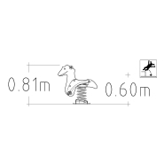 Jeu sur ressort Leya 1 place - réf 8046142 - Hags - Vert - Fondation à enterrer_1