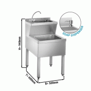 Lave-mains et évier avec distributeur de savon | P 600 mm_1