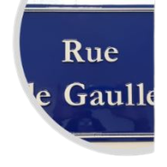 Panneau de rue ou plaque murale en relief - Fonte d'aluminium recyclée - SODIMAR_1