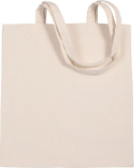 Sac shopping en coton canvas - longues anses 70 cm - Réf: KI0250 - Kimood_1