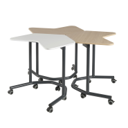 Table ABYL - Classe flexible - pédagogique 5 pieds, fixe ou mobile - Tailles 1 à 3_1