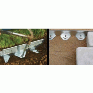 Bordures à gazon galvanisées planes avec pieux - acier galvanisé - lot de 10 bordures de 1,90 m - Fabrication Française_1