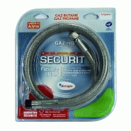 Flexible inox gaz BP - Validité illimitée - Garantie à vie - H1.5m - GAZINOX Security avec raccord tournant_1