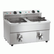 Friteuse électrique à induction - 2 cuves - 2 x 8 L - avec robinet de vidange - 165119 | Bartscher_1