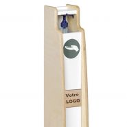 L'hydro blanche personnalisée - Borne avec pédale mécanique - Distributeur de gel hydroalcoolique 500 ml - Dimensions : H 106 cm, P 17 cm, L 12 cm_1