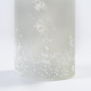 Bouteille blanc givré avec flocons animés 12 leds  Ø 11 x H 24 cm_1