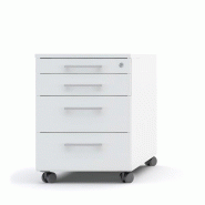 Caisson mobile 3 tiroirs série Pro - MDD - Blanc_1