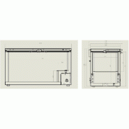 Congélateur bahut couvercle en inox 469 l l1492mm 7151.1115 COMBISTEEL_1