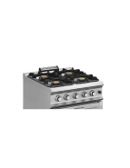 Fourneau 4 feux gaz sur four gaz GN 2/1 MBM en acier inoxydable - modèle IPX5_1