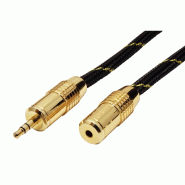 ROLINE GOLD Câble prolongateur 3,5mm audio M / F, Retail Blister, 5 m_1