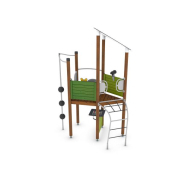 Structure multi-jeux 5 à 12 ans - Uniplay Crox - 8048386 - Hags - Poteaux et panneaux bois - Fondation à enterrer_1