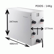 [12kW] Générateur de vapeur Steamplus pour hammam - Usage domestique - Vidange automatique - Cuve inox - 11 à 14 m3_1