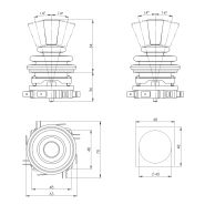 M0N-W - Joysticks industriels Spohn & Burkhardt - Monoaxe ou 2 axes avec rappel automatique_1