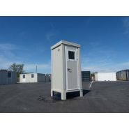 Bungalow sanitaire de chantier avec un WC à l'anglaise et un lave-main - S1_1