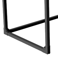 Table GILKIT structure et plateau 2mm en métal noir120x60x65 cm_1