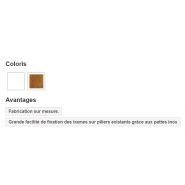 Clôture PVC CL 07 / TYPE 08 - CG PRO - Lisses 80x80 mm losangées ou carrées, poteaux à sceller, hauteur jusqu'à 900 mm_1