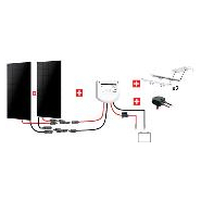 Kit solaire bateau Uniteck 400W 12V MPPT - 2 panneaux solaires, régulateur 30A et supports nautisme_1