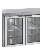 Desserte réfrigérée positive 3 portes vitrées - GN1/1 - Inox AISI304 - 402L - Centrale TEFCOLD - CK7310G_1