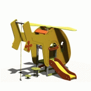 Structure de jeu hélicoptère gamme transport hel01 - Âge 2 à 6 ans - Capacité 11 enfants_1
