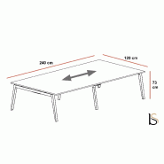 Table de réunion Born Wood - Mobel Linea - 240, Anthracite_1