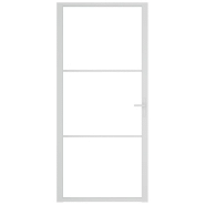 Vidaxl porte intérieure 93x201,5 cm blanc verre esg et aluminium 350570_1