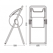Support bobine essuie-tout sur pied - Scie plastique intégrée - 600022002_1