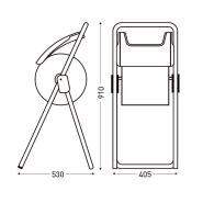 Support bobine essuie-tout sur pied - Scie plastique intégrée - 600022002_1