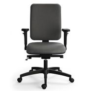 Tasko - chaise de bureau ergonomique - Sitis - roulettes design blanches - assise et dossier tissu ajustables_1