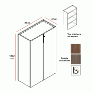 Armoire à portes battantes Segno - Dellarovere. - Noyer, Moyenne_1