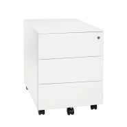 Caisson métallique mobile 3 tiroirs - acier inoxydable - dimensions 42x58x54 cm - garantie 2 ans_1