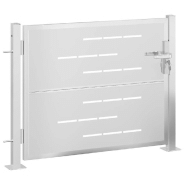 Vidaxl portail de jardin 100x75 cm acier inoxydable 376480_1