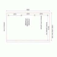 Abri camping-car ouvert adossé bois / structure en bois / toiture plate / 3.61 x 3.20 m_1