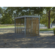 Abri vélo ouvert en bois design et modulaire - JUNGLE_1