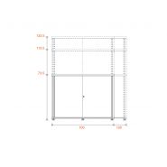 Armoire à portes coulissantes Océane - bois mélaminé, ultra-personnalisable avec nombreuses finitions et dimensions variées_1