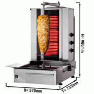 Grill Döner kebab électrique 3 brûleurs max 40 kg mobile - moteur en bas_1