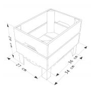 Caisse jardinière en bois L2 - Simply à box - L36 x H29 x P27 cm - Bois brut et 6 coloris de lasure à l'eau_1